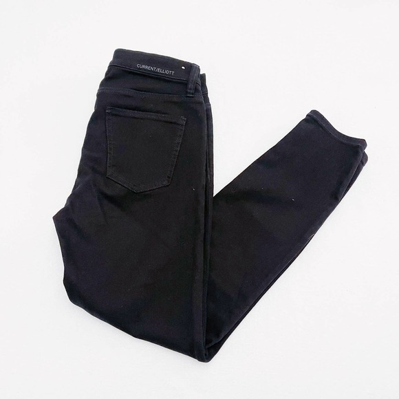 Current Elliott Black Denim Skinny Jeans SZ27 - Picture 6 of 7